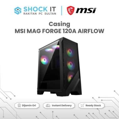 MSI Gaming Case MAG Forge 120A Airflow RGB - Tempered Glass Casing