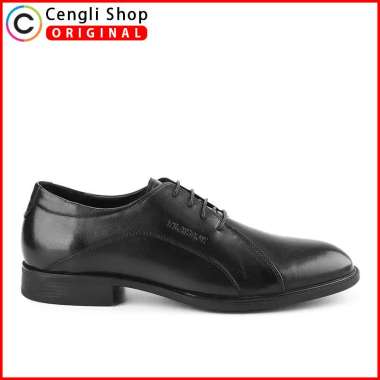 SEPATU KULIT PLAYBOY PANTOFEL PRIA ORIGINAL FORMAL OXFORD HITAM BLACK PL40