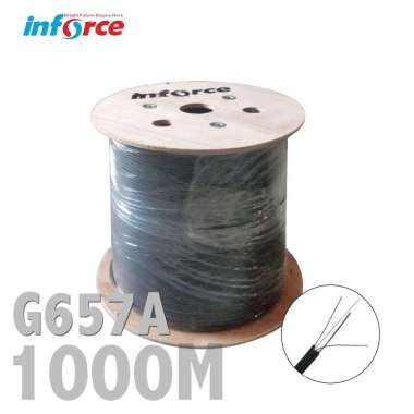 Kabel FTTH FIBER OPTIC CABLE 2 core 3 seling 1km 10000 M optik FO INFORCE Semarang