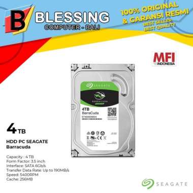 Hardisk PC 4TB Seagate Barracuda (ST4000DM004) / HDD PC