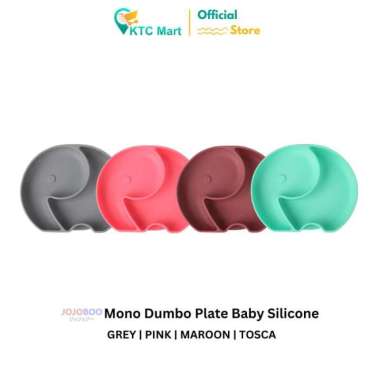 KTC Mart Dumbo Plate Baby Silicone Piring Makan Bayi AnakFoodgrade JOJOBOO MONO DUMBO Maroon