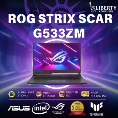 Asus ROG Strix Scar 15 G533ZM-I936D6T-O /Core i9-12900H/16GB/1TB SSD/RTX3060 6GB/15.6″