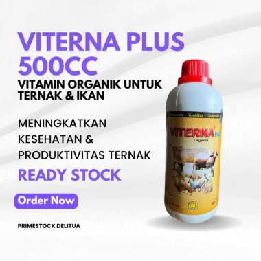 VITERNA Plus Vitamin Ternak Organik 500cc – Suplemen Alami untuk Kesehatan Ternak & Ikan