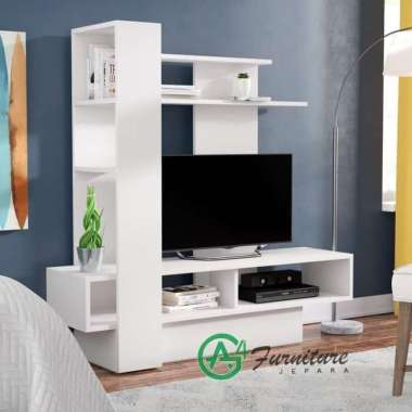 Bufet TV Minimalis Modern Maloy - Kayu Mahoni