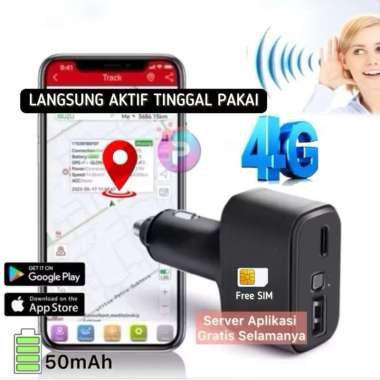 GPS Mobil Tracker Charger Lighter Type C USB Support Mendengar Suara