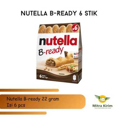 Nutella B-Ready / Stik Nutella hazzelnut coklat isi 6