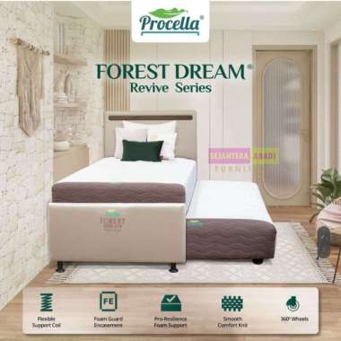 Procella Springbed Forest Dream 3in1 twin sorong kasur foam enchasment anti bacterial shield - Full 