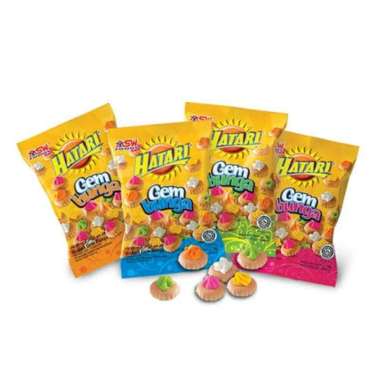 Snack Jadul Cemilan Instant Roti Biskuit Hatari Gem Bunga Gembunga isi 10pcs