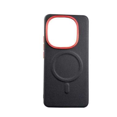 CASING IQOO 13 CASE MAGSAFE LEATHER PREMIUM COVER IQOO 13 Hitam