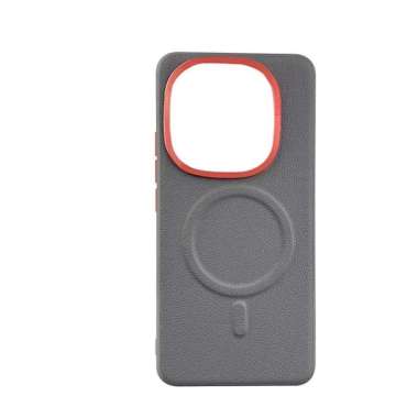 CASING IQOO 13 CASE MAGSAFE LEATHER PREMIUM COVER IQOO 13 Abu-abu