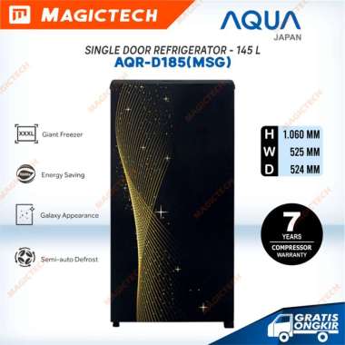 KULKAS AQUA 1 PINTU AQR-D185-MSG / AQR-D185 GIANT FREEZER - 145L