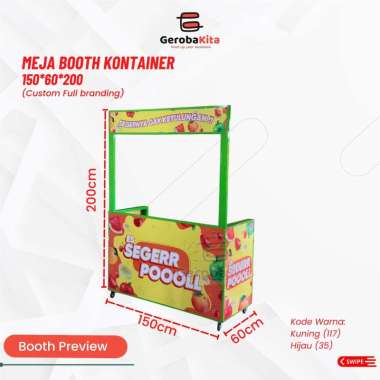 Meja Booth 150x60x200 Full Branding