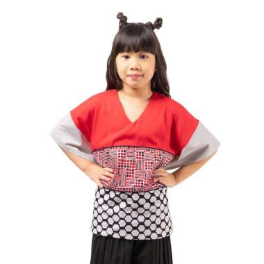Blouse Anak Perempuan - Bhatara Batik Vanessa 5035 Red M