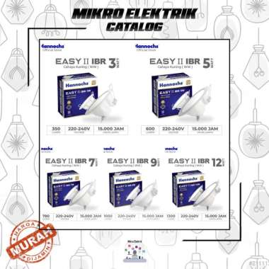 Lampu Downlight HANNOCHS Easy IBR Cahaya Kuning 12watt
