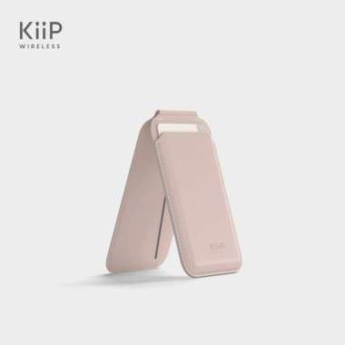 KIIP WIRELESS M2 MAGNETIC PHONE CARD HOLDER MAGSAFE WALLET SLIM DOMPET KARTU STAND HP Merah Muda