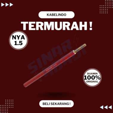 Kabel NYA Kabelindo 1 x 1.5 Meteran (Engkel / Batang) Merah