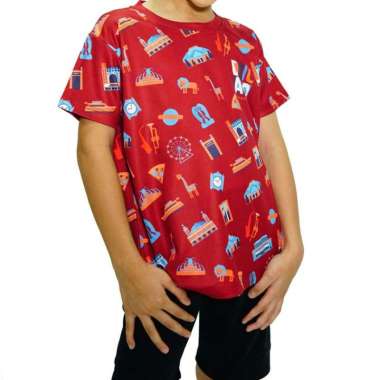 Trijee Kids Running Jersey Marathon Series Chicago - Maroon S