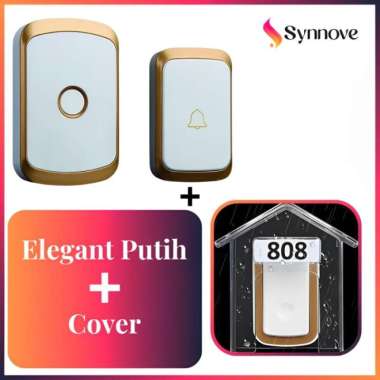 Bell Rumah Wireless Set Cover Pelindung Waterproof Bel Wireless Jarak Jauh Tanpa Kabel Anti Air Puti