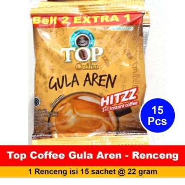 Top Coffee Gula Aren Kopi Instan 22g [ 15 Sachet / 1 Renceng ]