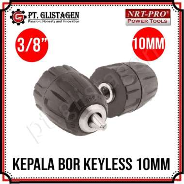 NRT-PRO Kepala Bor Tanpa Kunci Bor 10MM Keyless Drill Chuck Cordless 3/8" Kepala Bor 10 mm Keyless