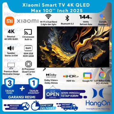 Xiaomi Smart Display Max 100 2025 Smart TV 100'' 4K Google TV Ram 3/32 GB 100 Inch Dolby Atmos TV On