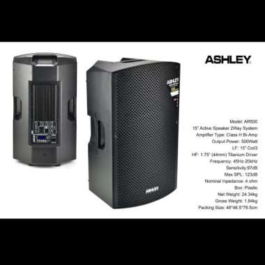 ASHLEY AR500 SPEAKER AKTIF AR 500 ASHLEY 15 INCH ORIGINAL GARANSI