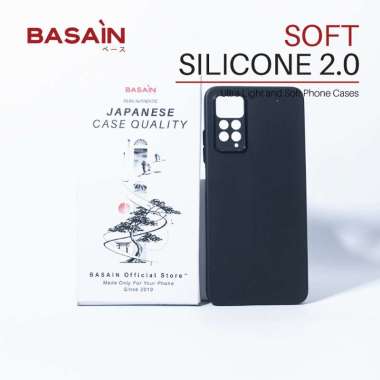 BASAIN Casing Xiaomi Redmi NOTE 11 | Pro Soft Silicone 2.0 Case - Black Note 11