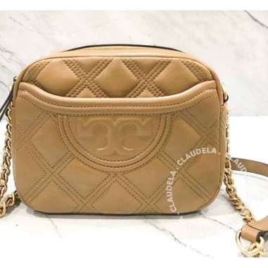 Tory Burch Soft Fleming Camera Bag in Tiramisu