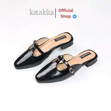 Katakita Savero Mules Wanita Heels / Sepatu Sandal Mules 3cm Black 37