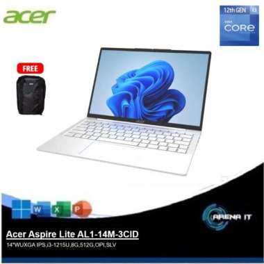 Acer Aspire Lite AL1-14M-3CID [14"WUXGA IPS,i3-1215U,8G,512G,OPI,SILVER]