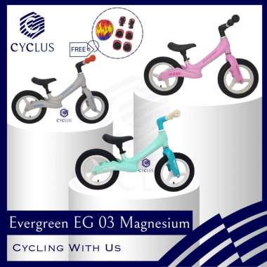 Sepeda Pushbike Balance Bike EG03 EG 03 Magnesium Terbaru Vintage Retro Ada Bonus