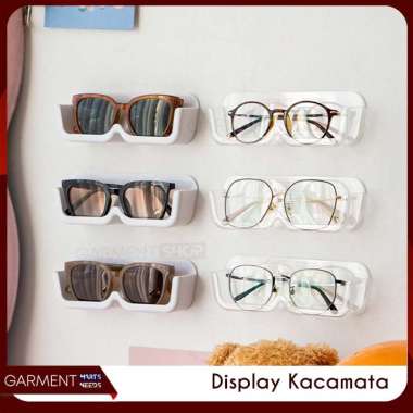 Kotak Tempat Penyimpanan Kacamata Rak Frame Sungalesses Tempel Dinding Lemari Display Gantung RANDOM