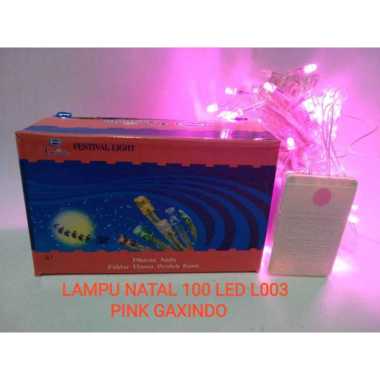 LAMPU NATAL 100 LED L003 GAXINDO PINK