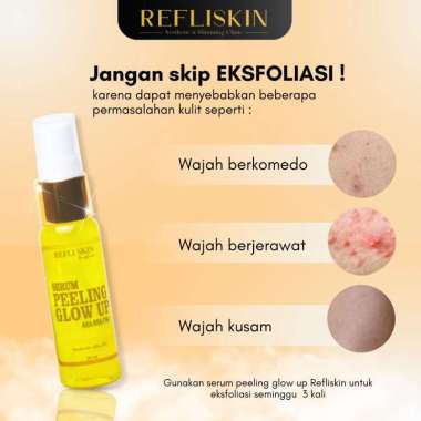 Refliskin Paket Pemutih Badan Peeling Serum, Gluta AHA, dan Sabun Blemish Original by Refli Skin x L