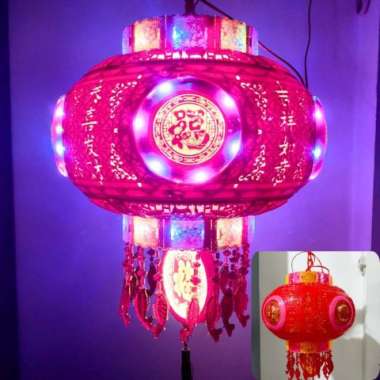Lampu Imlek Lampion Besar Listrik LED Bisa Putar 360 Derajat /Lantern Lampu Lampion Lentera Sincia I