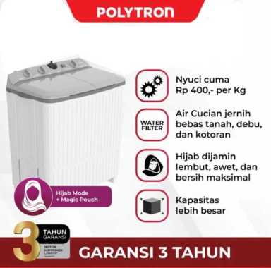 MESIN CUCI POLYTRON PWM 7076 - 2 TABUNG