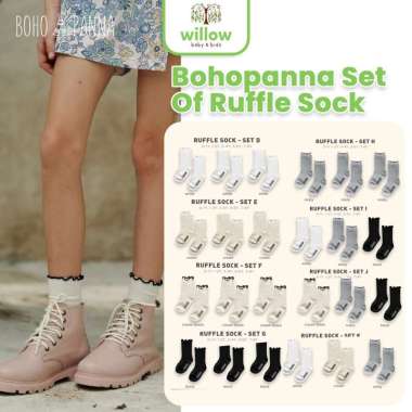 Set Kaos Kaki Anak - Bohopanna Set Of Ruffle Sock 3-4Y Warna G