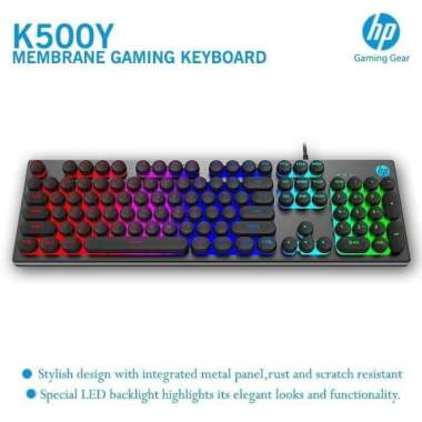 Keyboard Gaming HP K500Y - RGB Membrane-Rubber Dump