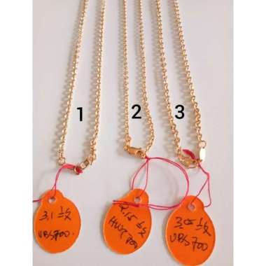 Kalung emas asli UBS700 model segi 3 gr
