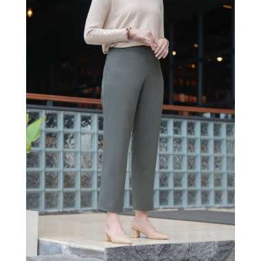 Heaven Lights - Deya Pants - Celana Polos Wanita Muslim L Charcoal