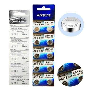 Baterai Jam tangan Kalkulator Kancing AG10 389 SR54 LR54 LR1130 GP189