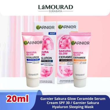 GARNIER Sakura Glow Ceramide Serum Cream SP30 PA +++ / GARNIER Sakura Glow Ceramide Sleeping Mask Ni