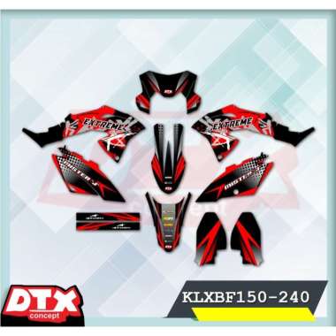 decal klx bf150 full body supermoto stiker motor klx bf150 stiker motor keren stiker motor trail mot