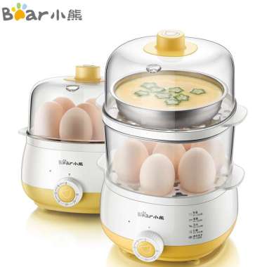 Bear Egg Steamer Elektrik 2 Susun Stainless Egg Boiler Steamer Food - BEAR A14R1