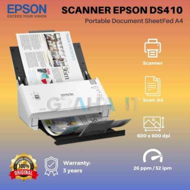 Scanner Epson Workforce DS 410 DS410 Duplex ADF A4 DS 410 Scaner