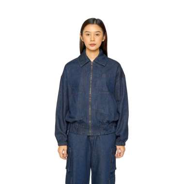 EIGER WOMEN BREE DENIM BOMBER JACKET Dark Blue 2XL