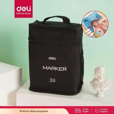Deli Color Marker With Bag Spidol Warna Dengan Tas 30/40/60/80C 70807 30 WARNA