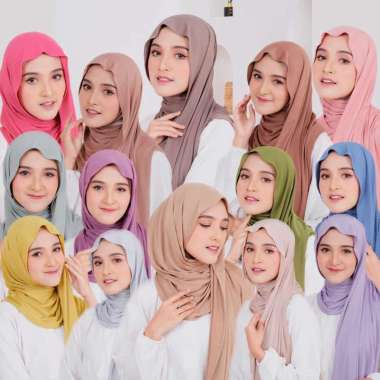 Aurellie Pashmina Kaos Meleyot Jersey Premium " warna part 11 " Teracotta