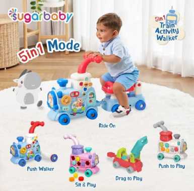 Sugar Baby 5in1 Train Activity Walker - Push Walker - Baby Walker - Mainan Dorong Bayi Train Walker 