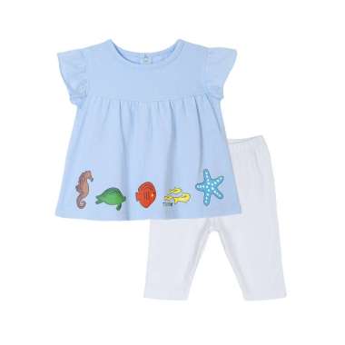 TORIO Legging Set Sea World - Pakaian Anak Baju Setelan Anak Perempuan 9-12M